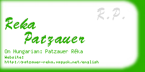 reka patzauer business card